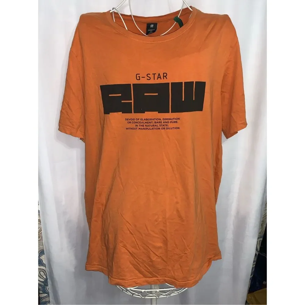 Nice men MENS G-STAR RAW GRAPHIC SLIM T-SHIRT SIZE XXL Good Condition